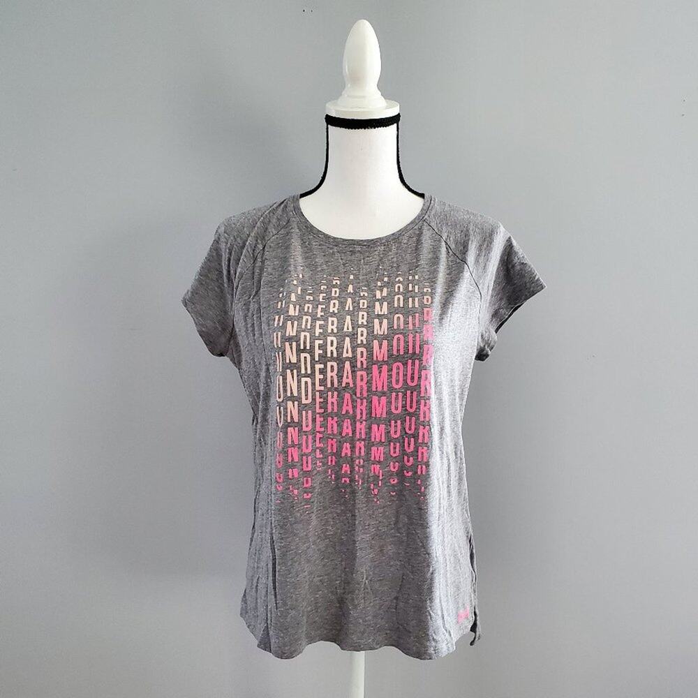Under Armour Gray Heat Gear Loose Tee Size YXL